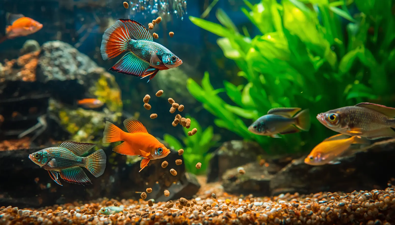 Insect-based fish food for aquarium fish